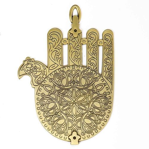 Brass Wall Hamsa Based on Morocco Synagogue Lamp Decoration - Israel Museum