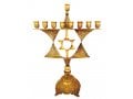 Bronze Antique Looking Chanukah Menorah with Cutout Star of David