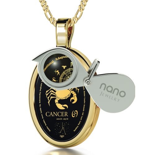 Cancer Zodiac Pendant by Nano Jewelry