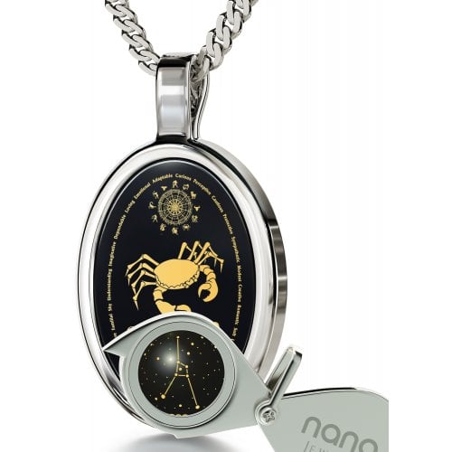 Cancer Zodiac Pendant by Nano Jewelry