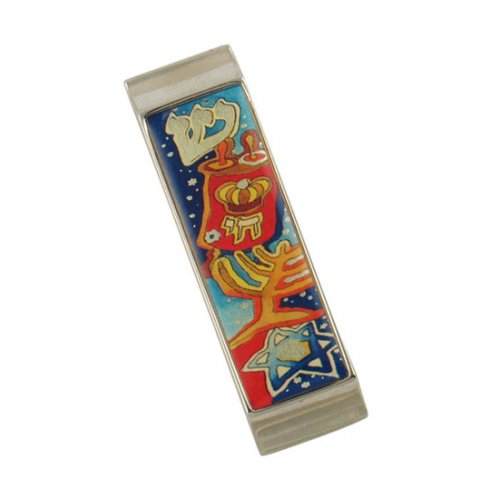 Car Mezuzah - Colorful Judaica Symbols