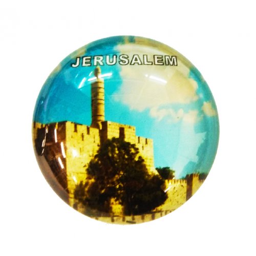 Ceramic Glass Magnet  Tower of David