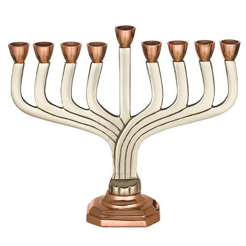 Chanukah Menorah Snake Design, Two Tone - 10.2