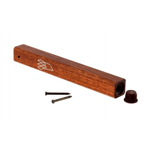 Classic Dark Brown Wood Mezuzah