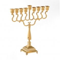 Classic Gold Color Menorah Hanukia