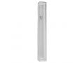 Classic Transparent Plastic Mezuzah Case  Silver Shin