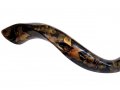 Collectors Hand Painted Yemenite Shofar - Gold Grapevine