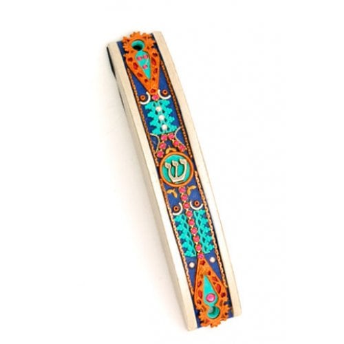 Curved Pewter Mezuzah Case by Ester Shahaf