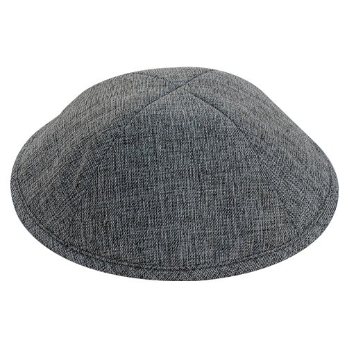 Dark Gray Linen Look Cloth Kippah