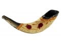 Dark Hand Painted Rams Horn Shofar - Pomegranate