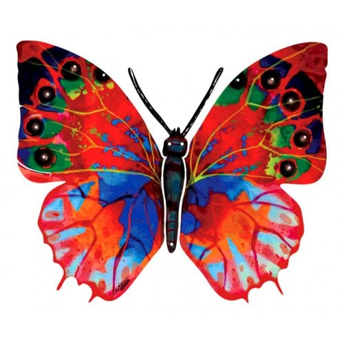 David Gerstein Double Sided Steel Wall Sculpture - Hadar Butterfly