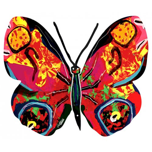 David Gerstein Double Sided Steel Wall Sculpture - Tsiona Butterfly