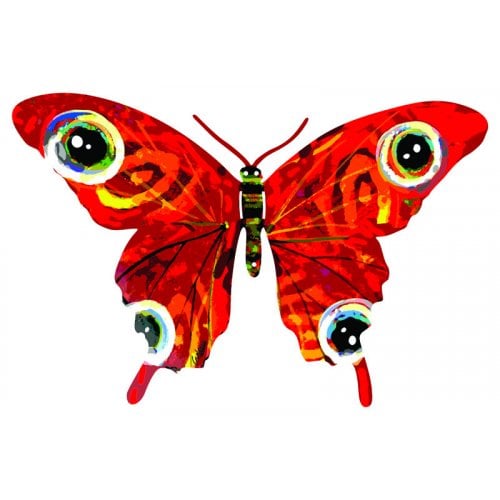 David Gerstein Double Sided Steel Wall Sculpture - Vered Butterfly