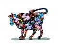 David Gerstein Free Standing Double Sided Steel Sculpture - Shalva Cow