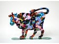 David Gerstein Free Standing Double Sided Steel Sculpture - Shalva Cow