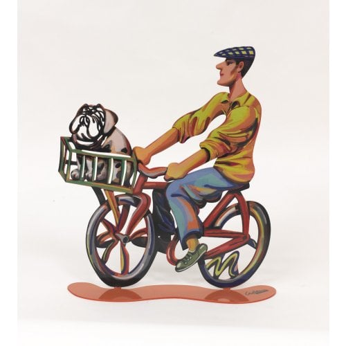 David Gerstein Free Standing Double Sided Bicycle Sculpture - Country Rider