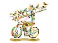 David Gerstein Free Standing Double Sided Bicycle Sculpture - Ladder Man