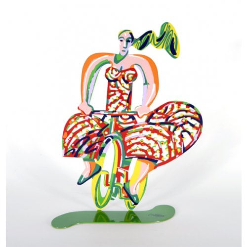 David Gerstein Free Standing Double Sided Bicycle Sculpture - Summer Rider