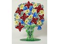 David Gerstein Free Standing Double Sided Flower Vase Sculpture - Bell Bouquet