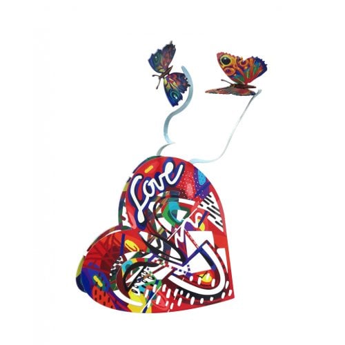 David Gerstein Free Standing Double Sided Heart Sculpture - Open Heart