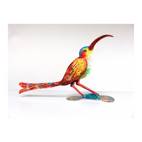 David Gerstein Free Standing Double Sided Steel Sculpture - Curious Bird