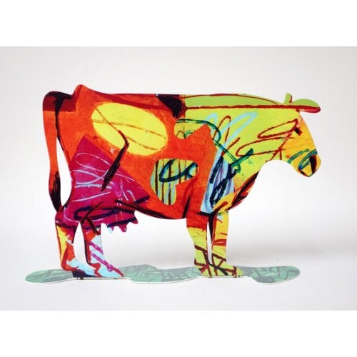 David Gerstein Free Standing Double Sided Steel Sculpture - Dora Cow