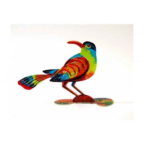 David Gerstein Free Standing Double Sided Steel Sculpture - Friendly Bird