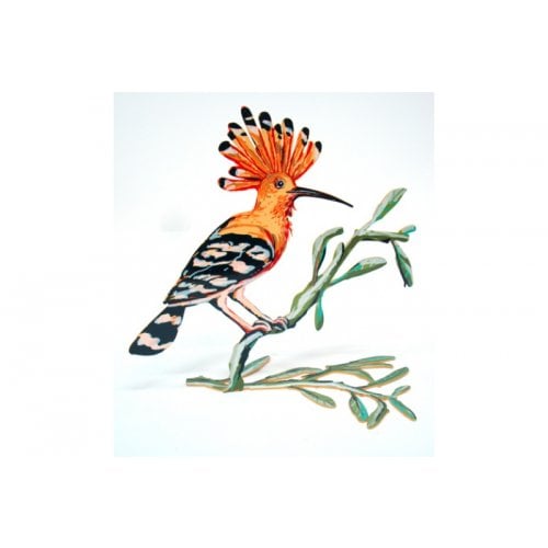 David Gerstein Free Standing Double Sided Steel Sculpture - Hoopoe Bird