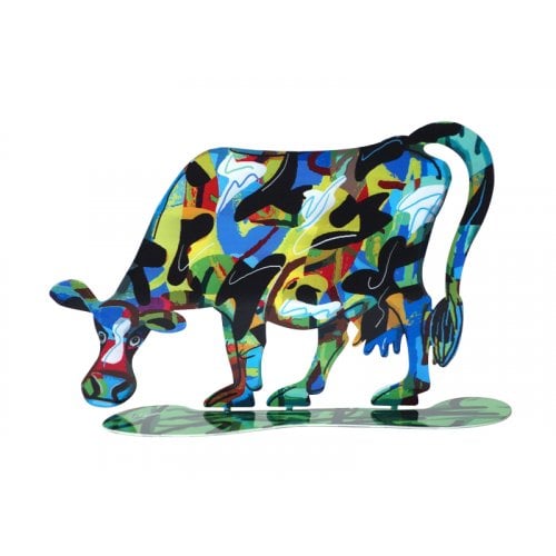 David Gerstein Free Standing Double Sided Steel Sculpture - Lola Cow