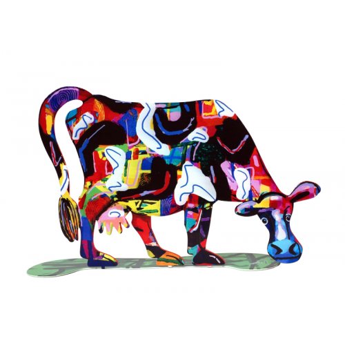 David Gerstein Free Standing Double Sided Steel Sculpture - Lola Cow