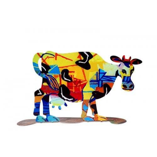 David Gerstein Free Standing Steel Double Sided Sculpture - Hulda Cow