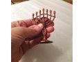 Decorative Mini 7 Branch Menorah with Fish Symbol, Copper - 4