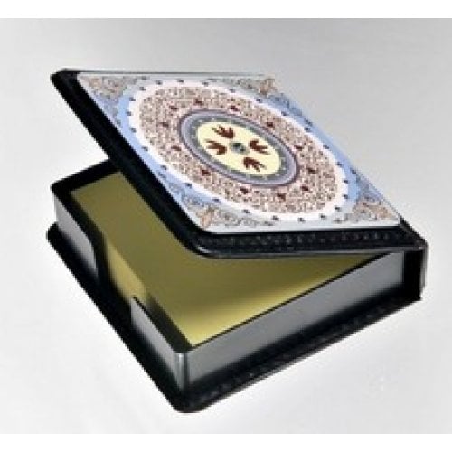 Dorit Judaica Decorative Memo Box  Pomegranate Mandala with Swarovski Stone