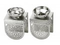 Dorit Judaica Delicate Filigree Lace Design Candlesticks - Small