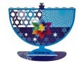 Dorit Judaica Laser Cut Chanukah Menorah, Stars of David and Am Yisrael Chai