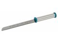 Dorit Judaica Shabbat Challah Knife, Spiral Handle Design - Silver & Turquoise