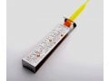 Dorit Judaica Wand Menorah Lighter Stainless Steel with Swirling Pomegranates