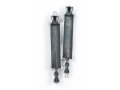 Double Mezuzah Case Design, Torah Scrolls with Judaica Signs - Silver