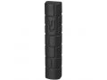 Elegant Black Polyresin Mezuzah Case, Western Wall Design  For 12 cm Scroll