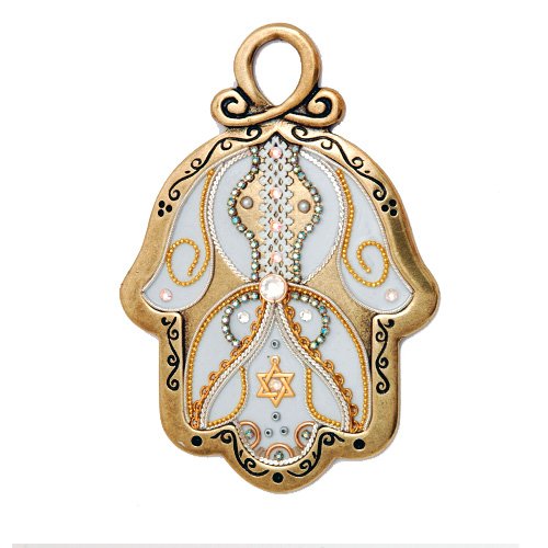 Elegant Star of David Wall Hamsa by Ester Shahaf