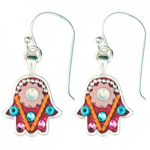 Ethnic Hamsa Earrings by Ester Shahaf