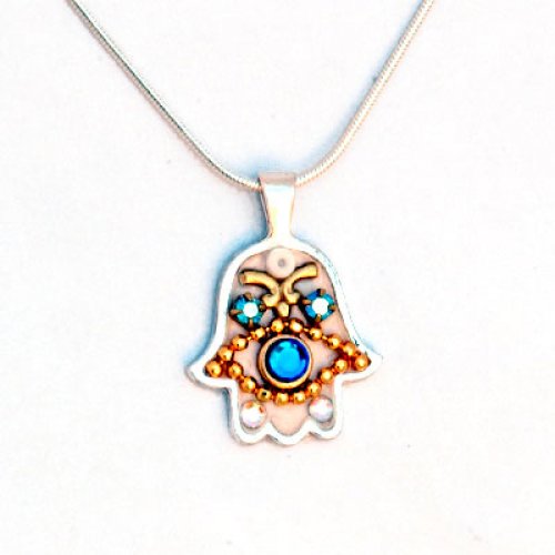 Evil Eye Hamsa Pendant by Ester Shahaf