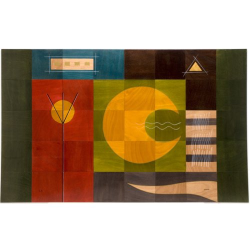 Floor Mat Yellow Moon by Kakadu Art