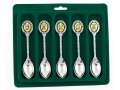 Gift Set of 5 Teaspoons, Breastplate Design Handle with Judaic Symbols