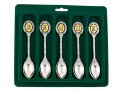 Gift Set of 5 Teaspoons, Breastplate Design Handle with Judaic Symbols