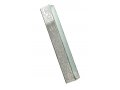 Glass Mezuzah Case - Frosted Silver Gray Jerusalem Images - Elongated Shin