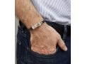 Golan Leather Men Bracelet with Sterling Silver Hebrew Travelers Prayer