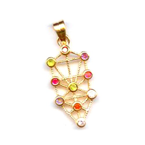 Gold Filled Tree of Life Pendant With Coloful Stones