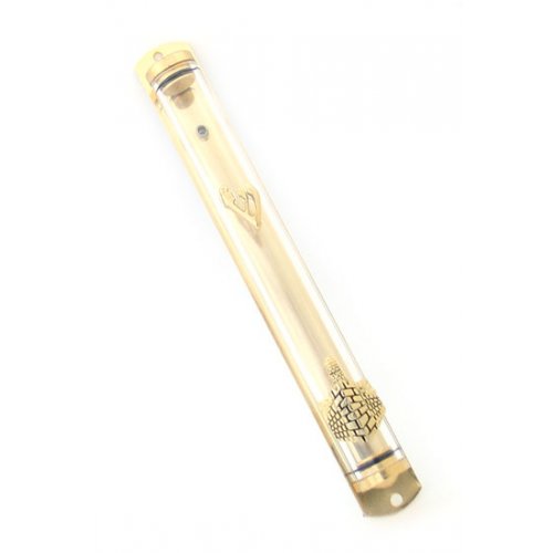 Gold Jerusalem Wall Lucite Tube Mezuzah