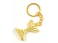 Gold Key Chain with Seven Branch Menorah and Star of David